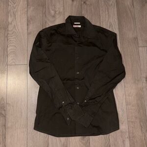Prada Black/Gray Button-Up Dress Shirt